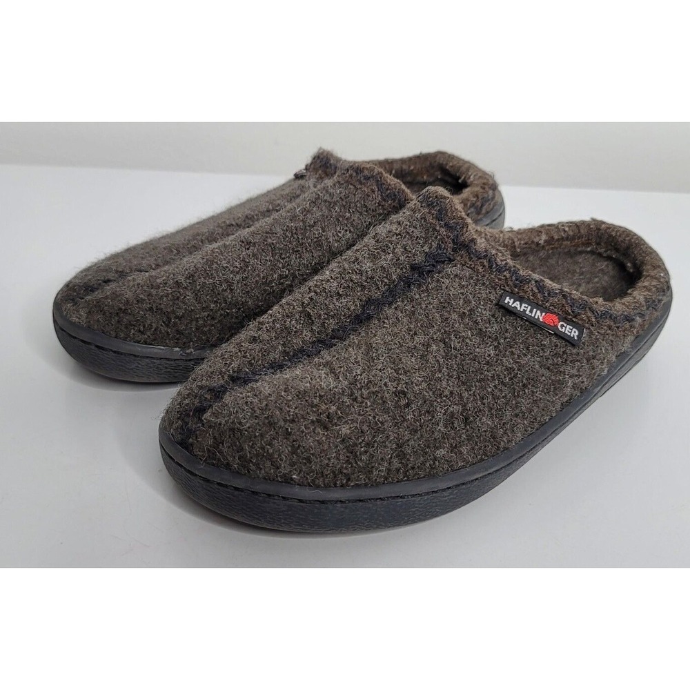 Haflinger Womens Brown Wool EU 36 US 5 Slip-On Clogs Shoes Rubber Sole Walkstoff
